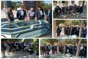 عطر افشانی و غبار روبی مزار شهدا به مناسبت هفته جهاد کشاورزی  